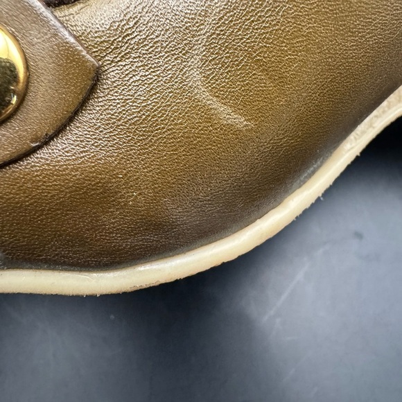 AEROSOLES WOMEN'S BROWN LEATHER SLIP ON WEDGE 3.5” PUMPS SIZE 10M - Picture 10 of 14